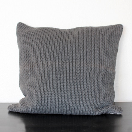 main photo of Charcoal Knit Throw Pillow