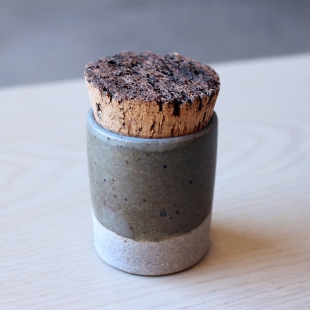 main photo of Blue Glazed Corked Canister
