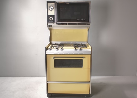 main photo of Harvest Gold Caloric Gas Range Stove w/ Top Oven