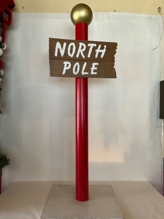 main photo of North Pole sign 5' H