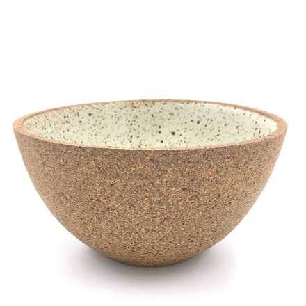 main photo of White Speckle Glazed Sandstone Bowl