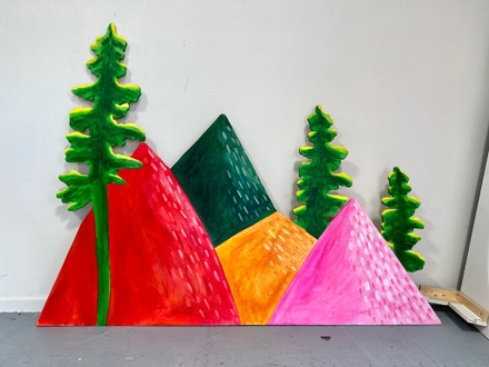 main photo of Mountains and PIne Tree Plywood cutout