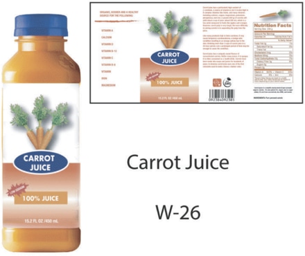 main photo of Carrot Juice w/ Nutrition Facts