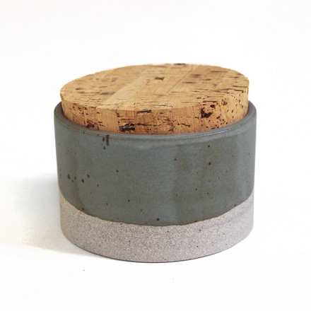 main photo of Blue Glazed Corked Canister