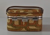 Soft Train Case - Brown & Green Serpentine Motiff: Skyway