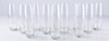 Set of 12 Clear Glass Bud Vases