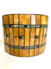 Mustard and Green Stained Glass Lampshade