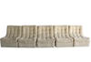 Oatmeal Checkerboard 70's Modular Sectional Sofa