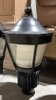 Black Metal Street Light with Finial Top