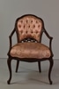 Louis XV Armchair with Pink Floral Upholstery