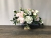 SILK Pink and Cream Rose Centerpiece Arrangements.