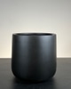 Black Fiberglass Planter Pot
