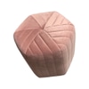 Pouf; velvet, pale pink, vertically tufted, button top,