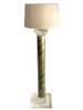Golden Acrylic Column Floor Lamp with Linen shade