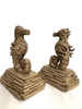 Beige Seahorse bookends