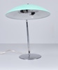 Mid Century Style Table Lamp w/ Light Blue Metal Shade