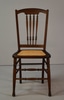 Wood Chair with Caned Seat and 4 spindles on Back