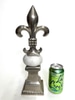 Silver and white Fleur-de-Lis