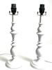 Glossy White Carved Lamp