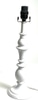 Glossy White Carved Lamp