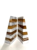 Caramel and White Marble Pyramid Shape Book Ends