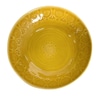 Pasta Bowl; Stoneware, Ochre yellow crackle glaze,