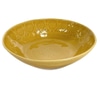 Pasta Bowl; Stoneware, Ochre yellow crackle glaze,