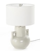 Table Lamp Base; cast iron, putty enamel, jug like base