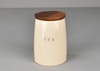 Ceramic Tea Canister w/ Wood Lid, "Tea"