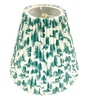 Lamp Shade; cream & teal tree design, accordion sides,