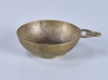 Small Decorative Brass Porringer Bowl with Filigree Handle