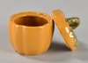 Pumpkin Shaped Ceramic Jar w/ Lid