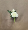Cream Mini Carnation Boutonnière