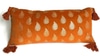 Orange and Gold Pillow with Tassels