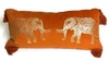 Orange and Gold Pillow with Tassels