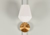 Gold Wall Sconce w/ White Glass Shade