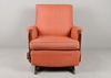 Platform Rocking Armchair w/ Orange Vinyl Upholstery