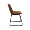 Office Chair:  armless with brown leather back and seat