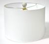 Lamp Shade; cotton, white drum shape