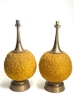 Mustard Resin Vintage Orb Lamp