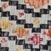 7x5 Ivory Multicolored Diamond Pattern Tassel Rug