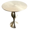 Silver Chrome Curvy Tulip Base Side Table
