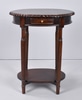 Oval Wood Occasional Table w/ Pie Crust Edge