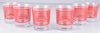 Set of 6 Lowball Glasses with Red Stripes; IKEA