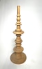 Light Wood Carved Candelabra