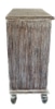Brown Gray White Wash Oak and Glass Cabinet