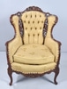 Upholstered Italian Renaissance Revival Wingback Chair