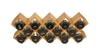 Spicer Rack Set; 14 assorted spices, glass jars with black lids