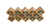 Spicer Rack Set; 14 assorted spices, glass jars with black lids