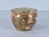 Ceramic Cachepot with Koi Fish Motif and Gold Detail
